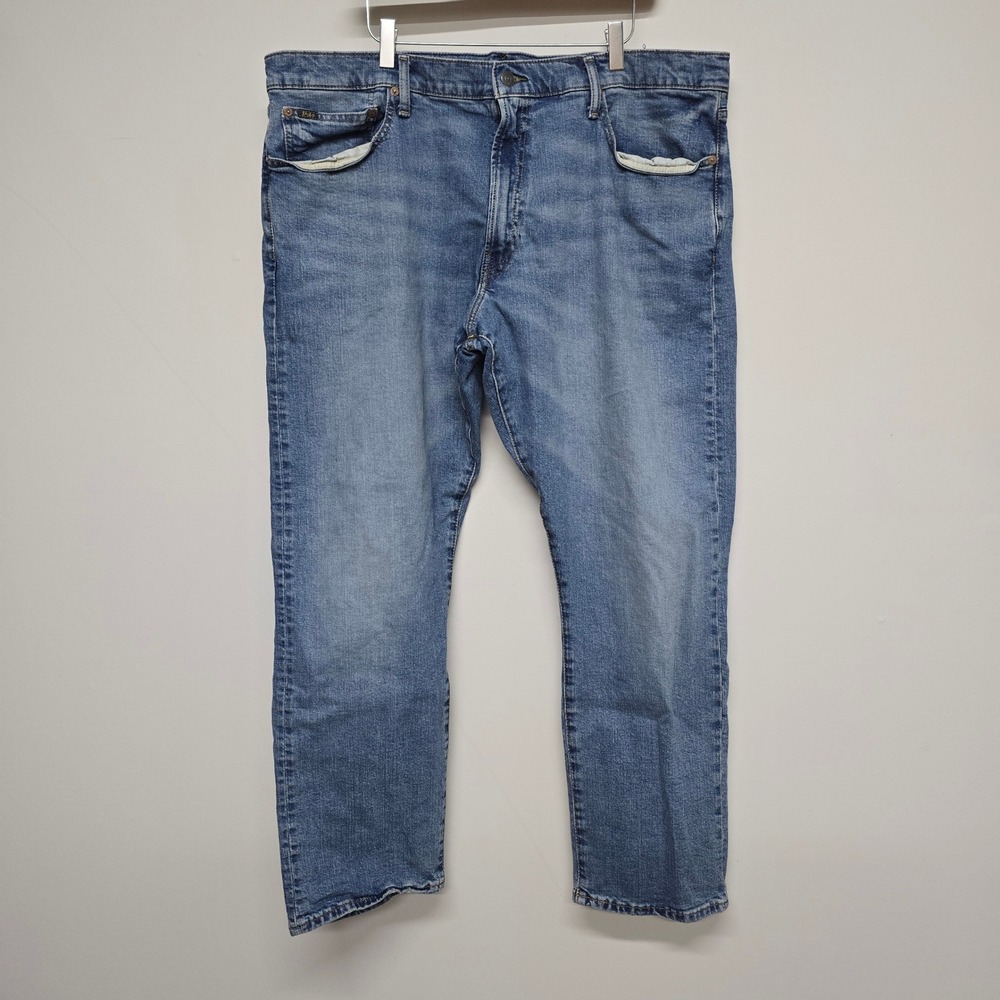 Polo Ralph Lauren Hampton Relaxed Straight Jeans Mens 42x32 Blue Cotton Classic